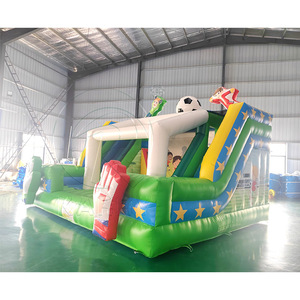 Factory Price New Design Double-slide <b>Inflatable</b> Football Bouncy Castle Combo Kids <b>Inflatable</b> Jumping <b>Bouncer</b> for Party Rentals - Product Image 2