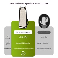 Planche à gratter pour chat, motif dessin animé, 1 niveau, 60 cm, résistante aux rayures, anti-usure, anti-chute, murale, anti-griffures pour chat