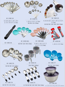 Utensilios de medición de cocina de plástico colorido, cucharas y tazas medidoras - Product Image 5