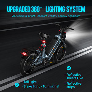 Eahora Romeo Juliet 2026, Nueva Bicicleta Eléctrica Urbana, 48V 60Ah, Súper Largo Alcance de 100-200 Millas, Neumático Grueso de 20 Pulgadas, 7 Velocidades, Frenos de Disco Hidráulicos - Product Image 6