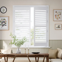 Prix de gros Volets de plantation pour fenêtres en PVC et bois à lame de persienne blanche imperméable sur mesure