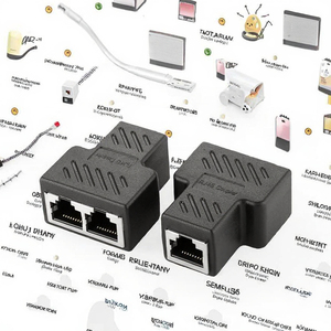 Адаптер-разветвитель RJ45 <span class=keywords><strong>POE</strong></span> Ethernet 1 на 2 с гнездовыми разъемами для интернета по сети LAN - Product Image 5