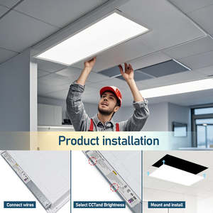 <span class=keywords><strong>Panel</strong></span> de Luz <span class=keywords><strong>LED</strong></span> de Techo Regulable de 15-72W con 5 Intensidades Seleccionables, 2x4, para Interiores, Escuelas, Casas, <span class=keywords><strong>Panel</strong></span> <span class=keywords><strong>LED</strong></span> Moderno - Product Image 3