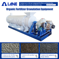 Ligne de production d'engrais organique composite LANE 1-10t/h, équipement de granulation de fumier animal, système d'engrais à base de compost de volaille