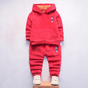 2019 di inverno del bambino con cappuccio insiemi dei vestiti delle ragazze - Product Image 4