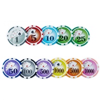 Ensemble de jetons de poker personnalisés avec logo pour cadeaux promotionnels, marqueurs de balle de golf personnalisés, jetons de poker promotionnels en ABS de 11,5 g en vrac