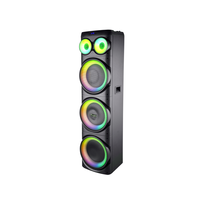 Altavoz Inalámbrico de Madera de 3*12 Pulgadas, Nuevo, con Luces LED RGB y Control por Voz, Recargable, Ideal para DJ y Iglesias