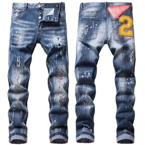 <span class=keywords><strong>Jeans</strong></span> da <span class=keywords><strong>Uomo</strong></span> <span class=keywords><strong>Elasticizzati</strong></span> alla Moda Pantaloni in Denim Lavato <span class=keywords><strong>Slim</strong></span> Fit Stile Hip Hop Streetwear Morbidi e Strappati Casual ed Eleganti - Product Image 2