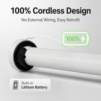 Moteur tubulaire silencieux et moderne pour stores zébrés, 38 mm, en aluminium, électronique, recharge USB, pour petites fenêtres
