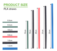 Pailles en PLA biodégradables et compostables en gros, pailles en amidon de maïs pour boissons froides