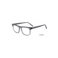 Montures de lunettes optiques carrées classiques en acétate avec branches à motifs pour hommes et femmes, lunettes de vue sur ordonnance OEM ODM