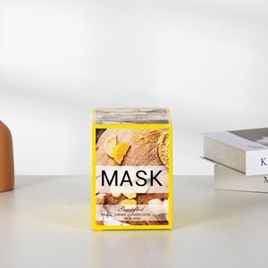 แผ่นมาส์กหน้าต่อต้านริ้วรอยครีมบำรุงผิวหน้าผ้าฝ้ายติดฉลากส่วนตัวทำความสะอาดผิวด้วยขมิ้นดีท็อกซ์ - Product Image 5