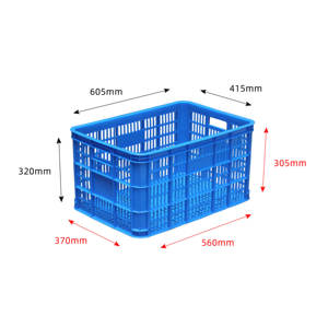 Caja de Plástico de Malla Resistente y Reutilizable para Almacenamiento de Frutas, Caja de Transporte - Product Image 5