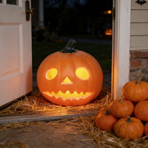 Linterna LED de <span class=keywords><strong>Calabaza</strong></span> para Halloween, Diseño de <span class=keywords><strong>Cara</strong></span> de Fantasma, Funciona con Pilas, Adorno Decorativo para Interiores y Exteriores - Product Image 4