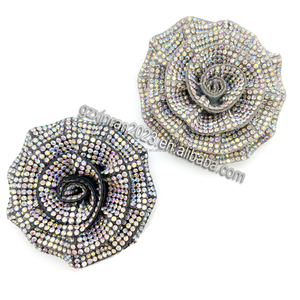 Ph800 Thiết Kế Mới Rhinestone 3D Rose Flower May Trên Đính Pha Lê Hoa Hotfix Các Bản Vá Lỗi Cho Quần Áo - Product Image 6