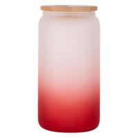 Tasse à bière en verre Offre Spéciale de 16oz avec couvercle en bambou et paille