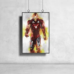 Art mural de super-héros IRON MAN, imprimé artistique, pour chambre à coucher, salon, restaurant, café-bar, décoration