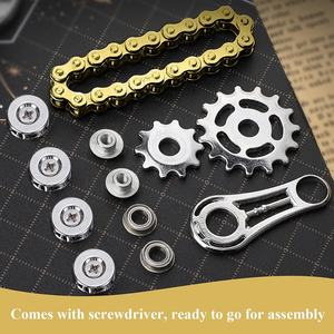 Jouet anti-Stress chaîne de vélo en métal Fidget pignons volant pignon Roadbike métal Spinner bout des doigts Gyro - Product Image 4