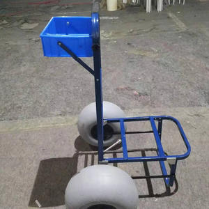 Новая рыболовная тележка для серфинга синяя рыболовная тележка с двумя колесами 13x7 дюймов из полиуретана - Product Image 5