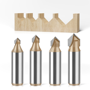 Fraise à rainurer professionnelle en V à 90 degrés pour le travail du bois et les panneaux aluminium-plastique - Product Image 2