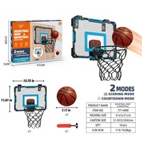 Indoor Mini-Basketballkorb mit Elektronischer Punktezählung für Kinder LED-Lichter Tragbares Trainingsspielzeug