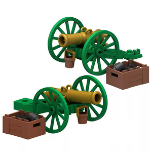 Blocs de construction compatibles MOC pour mini-figurines - Canons vintage, canons à bombes, obus - Modèles de scènes à assembler - Jouets de construction - Product Image 3