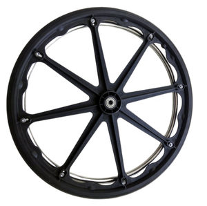 ล้อรถเข็นคนพิการแบบแข็ง โพลียูรีเทน ขนาด 24x1 <span class=keywords><strong>นิ</strong></span>้ว พร้อมวงแหวนพักมือ <span class=keywords><strong>ส</strong></span>ำหรับเปลี่ยน  จัดส่งตรงจากโรงงาน - Product Image 2