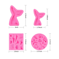 Moule en silicone pour bonbons, queue de sirène, coquillage, étoile de mer, pour sucre, chocolat, fondant, et pour la création de moules en résine DIY