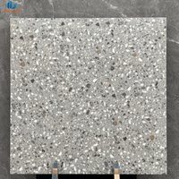 Carreaux de céramique gris terrazzo mats Foshan 600x600mm, antidérapants, pour sols et murs intérieurs et extérieurs, salle de bain