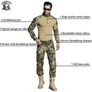 Traje Táctico de Combate BDU Camuflaje para Caza, para Hombre, con Rodilleras y Coderas, Pantalones de Paintball, Uniforme de Seguridad - Product Image 3