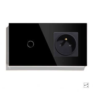 Abuk ue ue prise standard allemagne panneau de verre interrupteur mural électrique et prise de courant triplet prise murale universelle avec usb c - Product Image 4