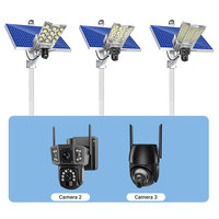 Farola solar todo en uno con cámara 4G WiFi inalámbrica energía Solar PTZ Cámara al aire libre WiFi seguridad 4G tarjeta Sim CCTV