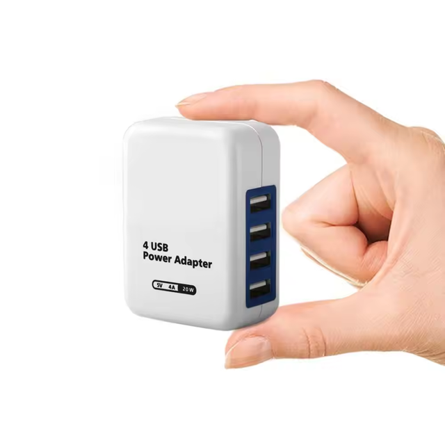Hot Sale Super Fast Charging 20W PD 4 USB Ports Foldable Plug Wall Charger Fireproof for Smart Watch & Mobile Phone Accessories