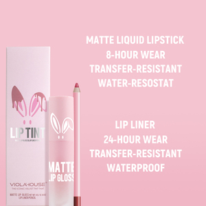 VIOLAHOUSE Lip Gloss Private Label Waterproof Long Lasting Makeup <strong>Matte</strong> Liquid <strong>Lipstick</strong> and Lip Pencil Kit - Product Image 3