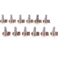 A500K B500K A250K B250K A50K B25K Potentiomètre Cannelé Petit Pot Guitare Électrique Basse Ampli Tonalité Volume18mm Pièces d'Arbre