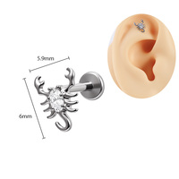 Ensemble de Piercings pour le Corps en Titane ASTM F136, Anneaux en D, Style Punk Gothique, Bijoux Alternatifs pour Halloween