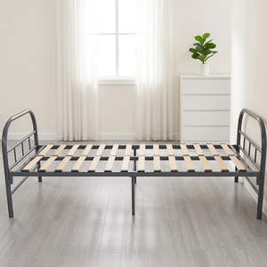 Cadre de lit en acier et fer, style classique européen, base à lattes en bois antidérapante, support stable, fabriqué en Chine, meubles de chambre pour adolescents et enfants - Product Image 5