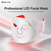 Máscara Facial de Terapia de Luz LED de 7 Colores Magique Power Professional, Máscara Facial de Silicona con Luz Roja
