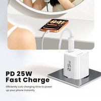 Pengisi Daya Toocki Efficient 25W PD dengan Desain Disipasi Panas GaN yang Ditingkatkan, Pengisian Super Cepat untuk Penggunaan Pengisian Harian Samsung iPhone