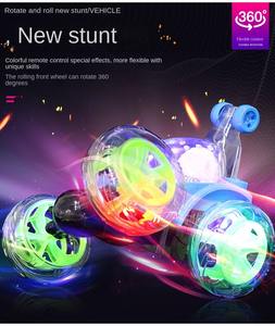 Voiture télécommandée AiJH RC <span class=keywords><strong>Stunt</strong></span> Tipper retournée avec lumières LED clignotantes, roulement à 360 degrés, danse, jouet de voiture télécommandée 2,4 GHz - Product Image 3