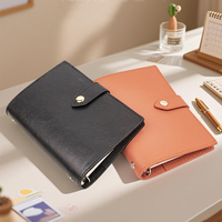 Carnet de notes portable personnalisable A7, couverture en cuir PU motif litchi, papier imprimé, reliure spirale, feuilles mobiles, cadeau