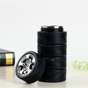 <span class=keywords><strong>Pneu</strong></span> noir en acier inoxydable tasse tasse voiture roue café lait cadeaux nouveauté <span class=keywords><strong>pneu</strong></span> en forme de thé voyage nordique Couple avec fond 20 Oz - Product Image 3