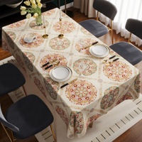 Nappe Rectangulaire Florale Vintage Kongyu Home Textiles, Imprimé Pivoine, Style Champêtre Français, Décoration Botanique pour la Maison