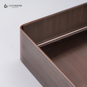 Lavabo carré moderne en acier inoxydable pour comptoir, idéal pour la vente en gros - Product Image 5