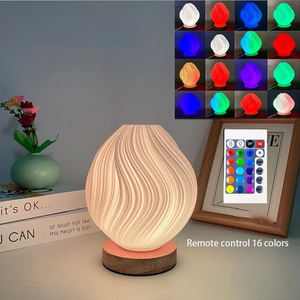 Nordic Small Desk Lamp <b>Remote</b> <b>Control</b> 16 Color Atmosphere Desk Lamp High-end Feeling Bedroom Romantic Decoration LED Night Light - Product Image 2