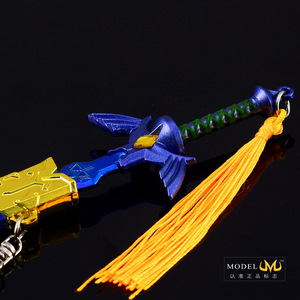 Épée de maître de Link d'inspiration <span class=keywords><strong>Zelda</strong></span> de 22cm, réplique complète en alliage de zinc, lame bleue avec gaine, décor à collectionner, modèle d'<span class=keywords><strong>arme</strong></span> fantastique - Product Image 6