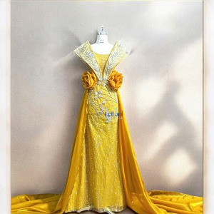 Vestido de Seda de Lujo con Mangas Cortas y Pedrería de Alta Gama para Mujer, Venta al Por Mayor desde Vietnam - Product Image 1