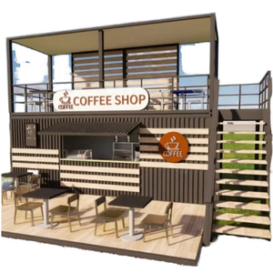 Contenedor de Envío para <span class=keywords><strong>Restaurante</strong></span> de Comida Rápida, 20 pies/40 pies, Bar, Cafetería, Diseño Moderno Transpirable, Estructura de Acero, 3 Años de Garantía - Product Image 1