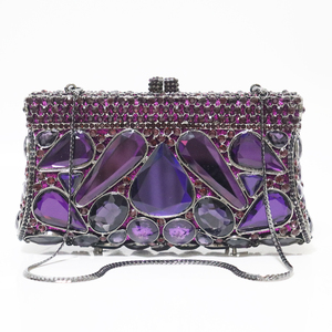 Bolso de Mano Pequeño de Lujo para Mujer, con Cristales, Diamantes de Imitación y Piedras, Estilo Clásico para Bodas y Eventos - Product Image 6