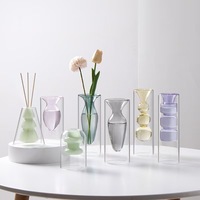 Diffuseur en verre fait à la main joyeux noël unique Bouteille vide de parfum Aroma Reed Diffuseur Bouteille en verre Bouteille de parfum de faveur